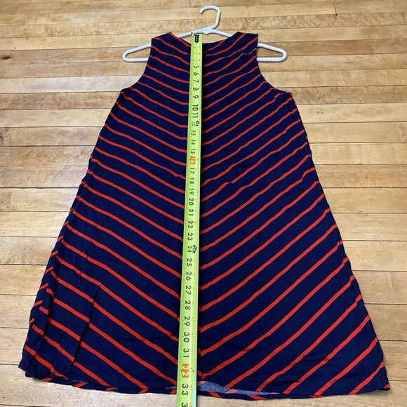 Maurice’s Dress Womens Size Small Sleeveless Navy And Red Striped Summer - Picture 12 of 12